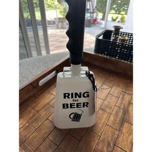 Wembley Ring for Beer Cowbell White Metal Handheld Noise Maker 2313982 NEW